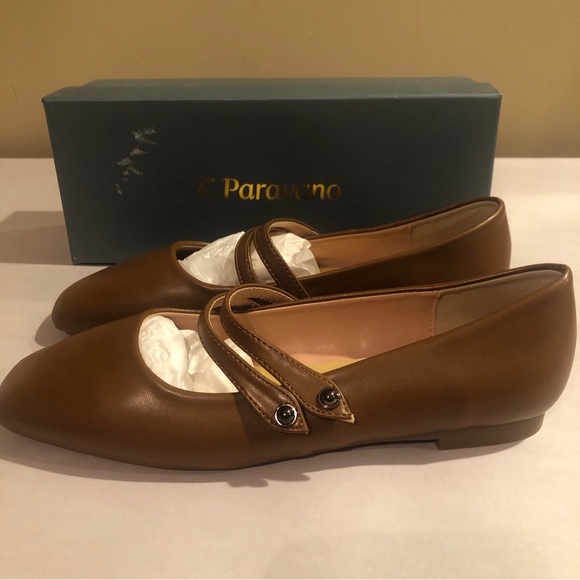 C.Paravano Women's Size 9 EU 39.5 Mary Jane Flats | Square Toe Ballet Flats - Picture 4 of 16